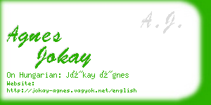 agnes jokay business card